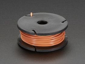 Adafruit Solid-Core Wire Spool - 25ft - 22AWG - Orange