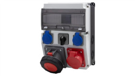 Rozdzielnica Caja 12M Bicolor - Gniazda 16A 5P, 63A 5P, 2X230v, L/P(63A) /12...