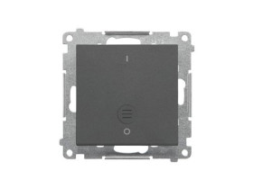 SIMON 55 Wyłącznik dwubiegunowy z podświetleniem LED szybkozłącza grafitowy mat TW2L.01/116 KONTAKT SIMON