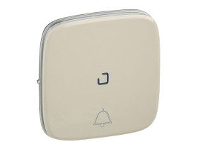 VALENA ALLURE Klawisz kremowy przycisku przewyłącznikanego no/nc z symbolem dzwonka z podświetleniem 755091 LEGRAND