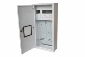 Rozdzielnica licznikowa metalowa 1 X TL 3F + 11 zabezpieczeń zamek pełne drzwi RAL 9003 A-RZ12E/PD