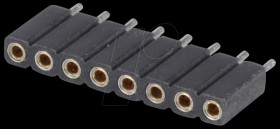 Socket - 8-pin, straight, 2.54 pitch, H: 7.0 mm