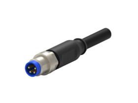 Sensor actuator cable, M8-cable plug, straight to open end, 3 pole, 1.5 m, PVC, black, 4 A, 1-2273000-1