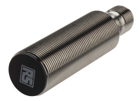 Czujnik zbliżeniowy M18 Indukcyjny 5 mm RS PRO Wpuszczany 10 → 30 V dc długość 69mm Gwintowany