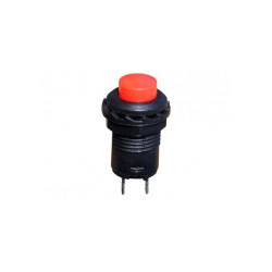 przełącznik przycisk. PBS-02A, SPST, ON-OFF czerwony
