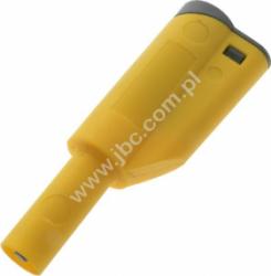 1066-GE Wtyk bezpieczny (tuleja stała) 4mm z dodat.gn. 4mm, przył.przykręc., 36A, 1000V/kat.II, 600V/kat.III, żółty, ELECTRO-PJP