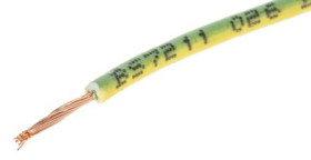 Przewód jednożyłowy linkowy, 2491B, 0,75 mm², 24/0,2 mm, 18 AWG, Bezhalogenowe, 500 V, Zielony/Żółty, dł. 100m, RS PRO
