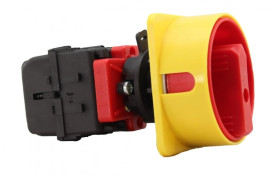 Łącznik krzywkowy 0-1 3P 16A IP65 centralny żółto-czerwno duże 3 x kłódka ML016.3-FI/RG5