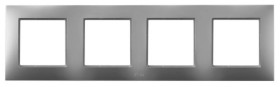 ARIA Ramka poczwórna do łączników IP44 srebro RH-4U/18
