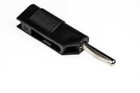 Adapter z wtykiem bananowym Męski Śruba typ Wtyk bananowy Czarny 30A Hirschmann Test & Measurement rozmiar 4 mm