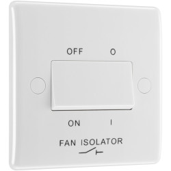 BG 815 White Nexus Moulded Triple Pole Fan Isolator Switch, 10A