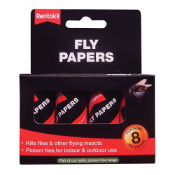 Rentokil FF89 Fly Papers (Pack 8)