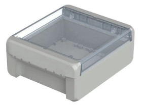 PC enclosure, (L x W x H) 151 x 125 x 60 mm, light gray (RAL 7035), IP66, 96023225