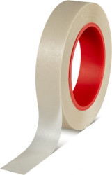 Masking tape, 25 x 0.125 mm, high temperature resistant, PET/fleece, white, 50 m, 04831-00001-00