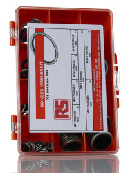 Zestaw podkładek RS PRO Nitryl Uszczelki samocentrujące, wymiary metryczne