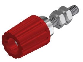 PK 110 RT Gniazdo laboratoryjne (aparatowe) 4mm, przyłącze M4, czerwoen, Hirschmann, 931713101, PK110