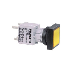 Rafi 130070201/1002 Pushbutton Square Stackable Flat Lens IP65 Clear LED