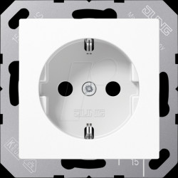 A 1520 WW Schutzkontakt-Steckdose, Serie A, alpinweiß