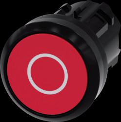 3SU1000-0AB20-0AD0 SIRIUS ACT pushbutton, Ø 22 mm red "O"