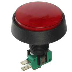 Przeł.podśw.ON/OFF okrągły cze.d duży do gier z krańc.