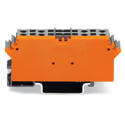 WAGO 280-762 15mm 4-cond. Carrier T-blk. f Mod. w Orange Sep. Grey AWG 28-14