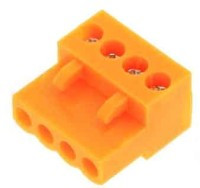 TBM4-CPF4 Kostka zaciskowa 4p, prosta, z gniazdem, raster 3,96 mm