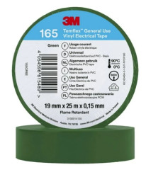 Taśma izolacyjna 19mm x 25m PVC Temflex 165 zielona 7100184813 /100szt./