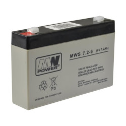 Akumulator 6V-7,2Ah AGM MWS Żelowy, MWS 7.2-6