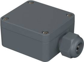 PA enclosure, (L x W x H) 58 x 64 x 34 mm, silver gray (RAL 7001), IP65, 38101100