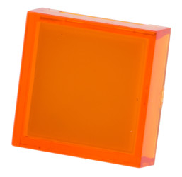 Klosz lampek do przycisku kształt: Kwadratowy Pomarańczowy Soczewka RS PRO 15.2 x 15.2 x 9.1mm
