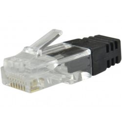 Osłonka wewnętrzna wtyku RJ45 czarna WORECZEK 100szt.