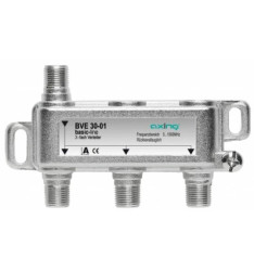 Rozgałęźnik 3-krotny telewizyjny 5-106MHz 1-we, 3-wy pasmo TV i SAT, bez przesyłu napięcia BVE 30-01