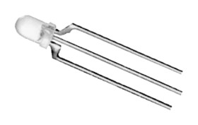 LED, THT, zielona/żółta, 3-Pin, 2,5 V, 60°, Kingbright