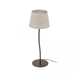Lampka nocna NICOLA S BROWN z eleganckim lnianym kloszem na E27 16027 TK Lighting