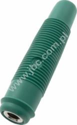 KUN 30 GN Gniazdo na przewód, 4mm, izolowane, przyłącze lutowane, zielone, Hirschmann, 931804104, KUN30GN