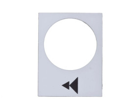 Tabliczka opisowa biała prostokątna 30x40mm PODNOSZENIE WOLNO-SZYBKO ZB2BY4903