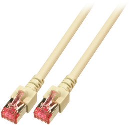 Patch cable, RJ45 plug, straight to RJ45 plug, straight, Cat 6, S/FTP, LSZH, 0.15 m, yellow, K5511.0,15