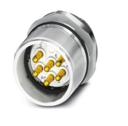 Złącze wielostykowe przemysłowe 6-pinowe M23 Montaż przedni Wtyczka Phoenix Contact