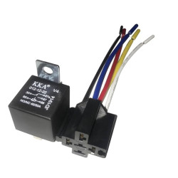 Przekaźnik samochodowy uniwersalny 5pin 24V 40A + gniazdo z przewodami