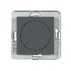 ICON Mechanizm elektronicznego regulatora oświetlenia przyciskowo-obrotowego do lamp LED grafitowy mat 28IRO-2