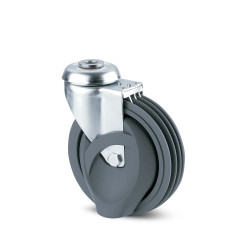 Koło samonastawne średnica kabla 125mm Tente 80kg wysokość całkowita 149mm