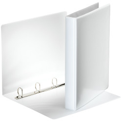 Esselte 49702 Essentials Presentation Binder 4 D Ring 25mm Capacity White