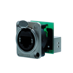 Neutrik NE8FDP RJ45 Connector (Ethercon Chassis) Feedthrough Receptacle
