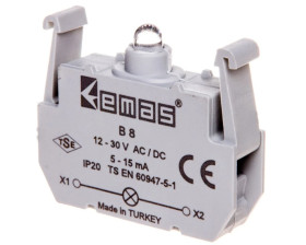 Element podświetlający do przycisków serii B, 12-30V AC/DC, żółty T0-B8