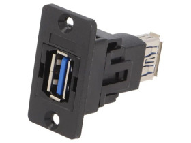 Adapter USB A - USB A 3.0 SLIM złocony 29mm CP30605N