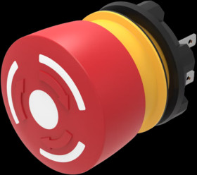 Emergency stop, rotary release, mounting Ø  22.3 mm, unlit, 1 Form B (N/C), 84-5220.0020