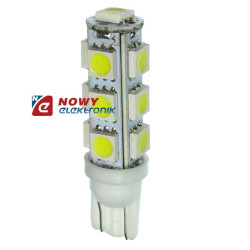 Dioda LED T10 13SMD5050 W 12V W5W Biała 12V