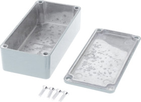 Aluminum die cast enclosure, (L x W x H) 100 x 50 x 31 mm, gray (RAL 7046), IP54, 1590G2LG