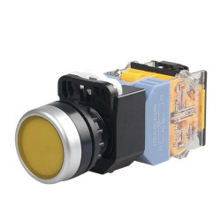 Przełącznik LA38 Bistab. YELLOW 22mm 10A 380V NO/NC żółty