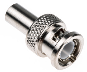 Złącze BNC, 75Ω, 0 → 1GHz, męskie, proste, zaciskane, montaż na kablu